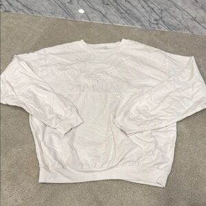 Jaguar Men's White Long Sleeve Tee Size Large